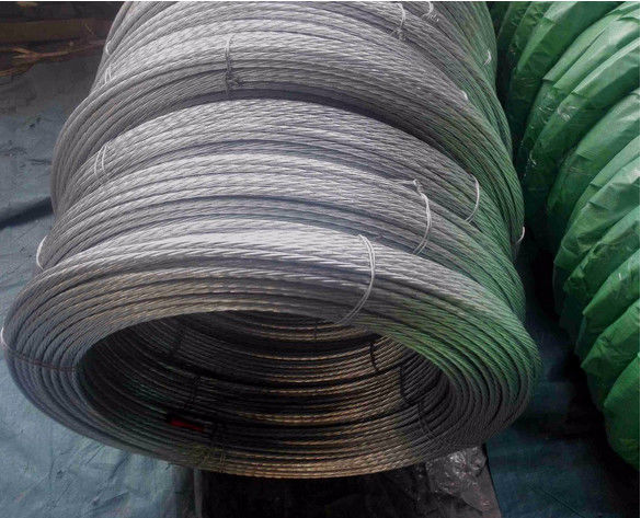 High Tension Galvanized Stay Wire ASTM A 363 ASTM A 475 For Aluminum Cables