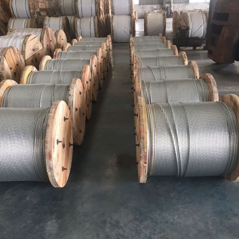 High Tension Galvanized Stay Wire ASTM A 363 ASTM A 475 For Aluminum Cables
