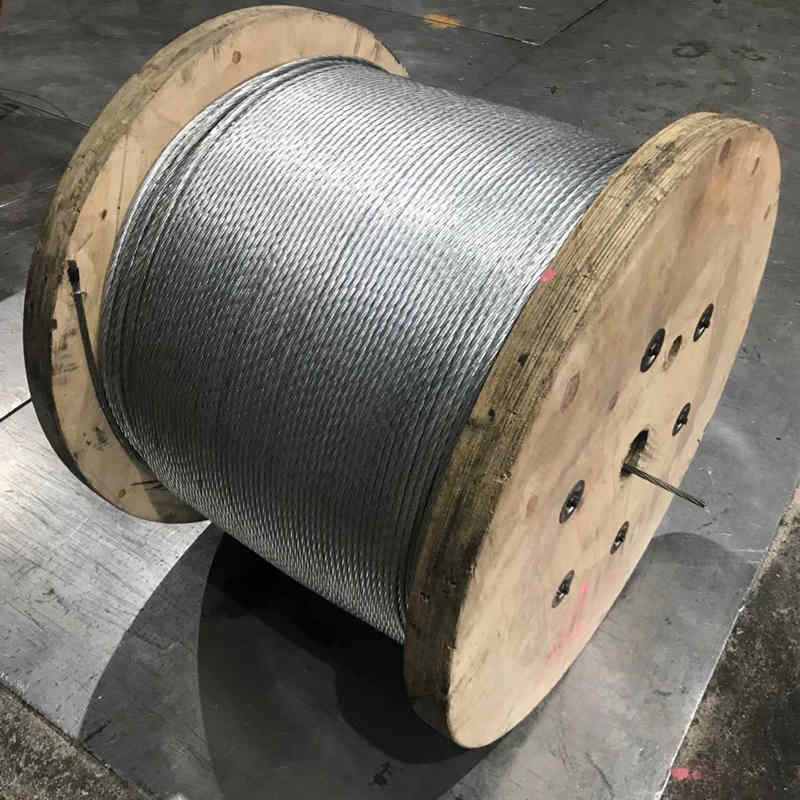 High Tension Galvanized Stay Wire ASTM A 363 ASTM A 475 For Aluminum Cables